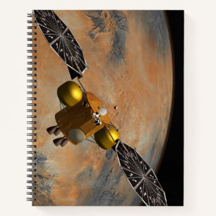 Ein Raumfahrzeug, das Mars umkreist. Notizbuch