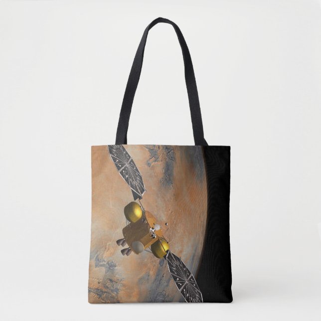 Ein Raumfahrzeug, das Mars umkreist. Tasche (Vorderseite)