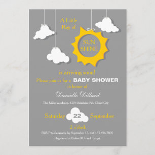 Ein Ray der Sonnenschein-Baby-Dusche Einladung