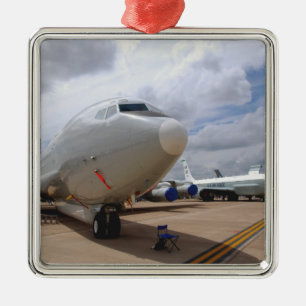 Ein RC-135V/W Niet-Gelenkflugzeug Silbernes Ornament