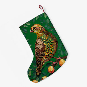Ein Rebhuhn in einem Birnbaum als Schablonenmotiv Kleiner Weihnachtsstrumpf