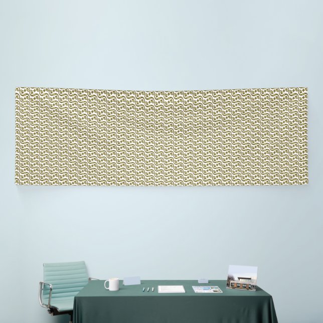 Ein rechteckiger Teppich mit kompliziertem geometr Banner (Messeveranstaltung)