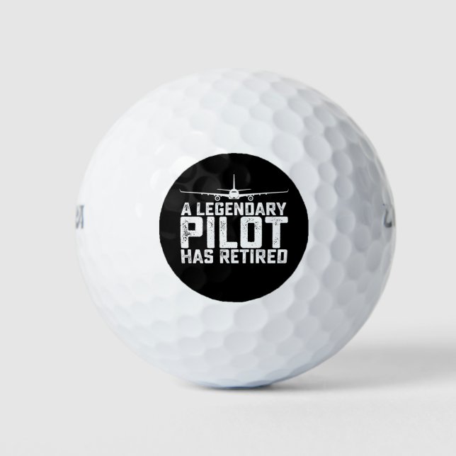 Ein rechtmäßiger Pilot hat das Ruhestandskopilot g Golfball (Vorderseite)