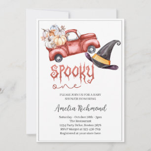 ein Red Pumpkin Lieferwagen Truck Baby Shower Einladung