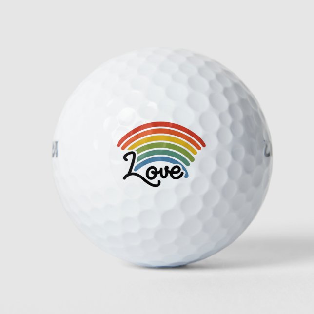 Ein Regenbogen der Liebe Golfball (Vorderseite)