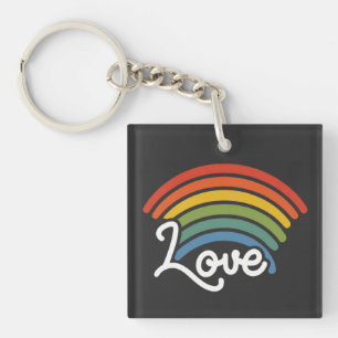 Ein Regenbogen der Liebe Schlüsselanhänger