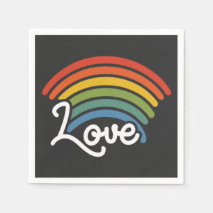 Ein Regenbogen der Liebe Serviette