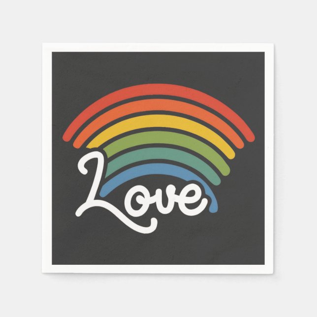 Ein Regenbogen der Liebe Serviette (Vorderseite)