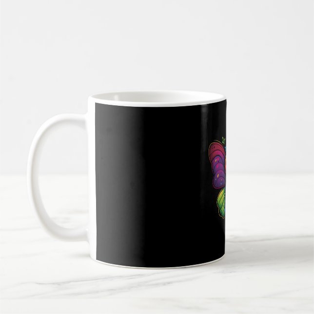 Ein Regenbogenschmetterling Kaffeetasse (Links)