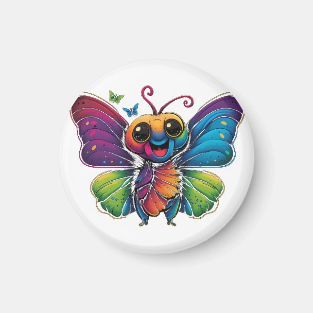 Ein Regenbogenschmetterling Magnet (Vorne)