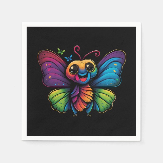 Ein Regenbogenschmetterling Serviette (Vorderseite)