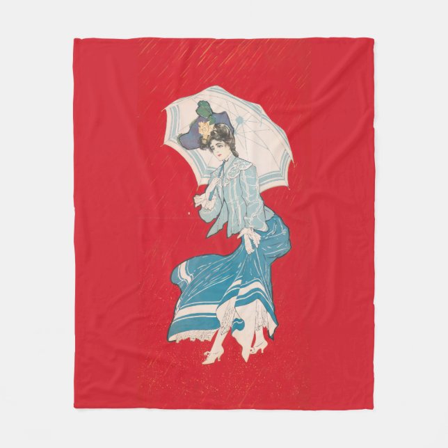 Ein regnerischer Tag (1905) Grau Litho. Co Fleecedecke (Vorderseite)