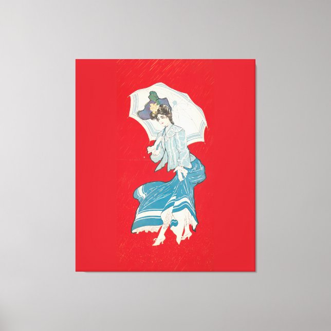 Ein regnerischer Tag (1905) Grau Litho. Co Leinwanddruck (Vorderseite)