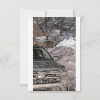 Ein Reh im Scheinwerferlicht Einladung