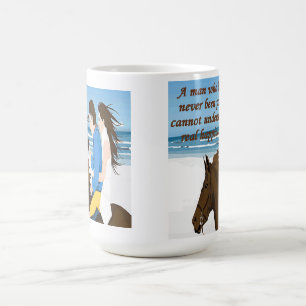 Ein reicher Mann benimmt sich, wie er wünscht; ein Kaffeetasse