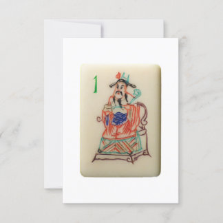 Ein reicher Mann - Mahjong-Blume Einladung