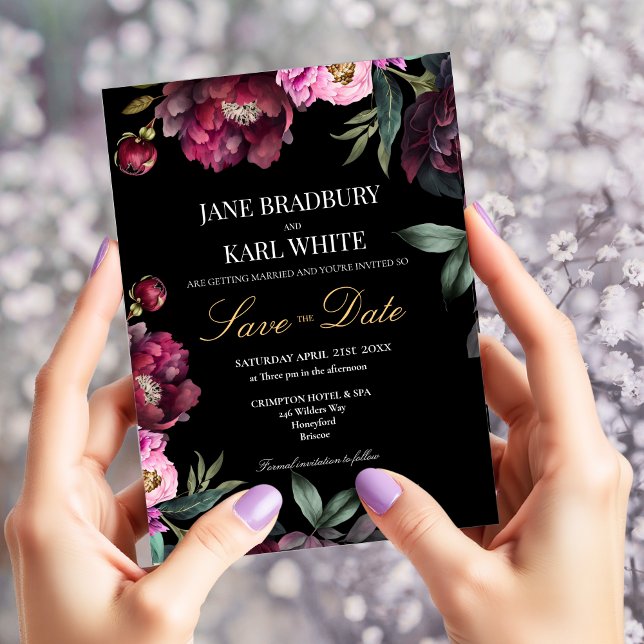 Ein reichhaltiges Bouquet Save the Date Hochzeitse Einladung (Von Creator hochgeladen)