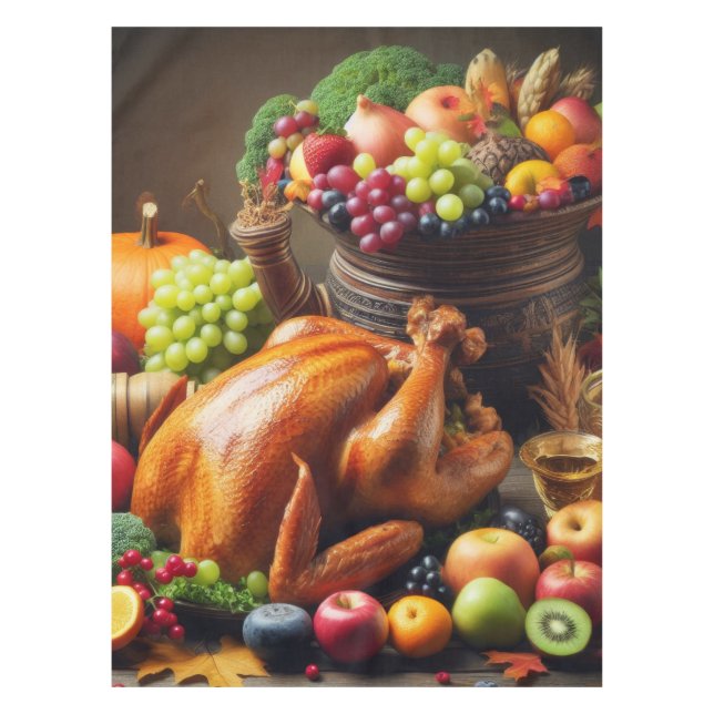 Ein reichhaltiges Erntefest Tischdecke (Vorderseite)