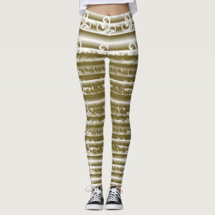 Ein reichlich farbiger Teppich weist ein symmetris Leggings