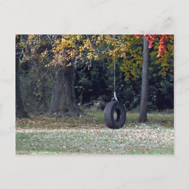 Ein Reifenschwung Postkarte (Vorderseite)