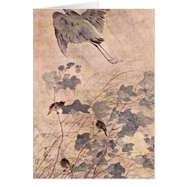 Ein Reiher auf Malvenbaum durch Matsumura Goshun (Vorne)