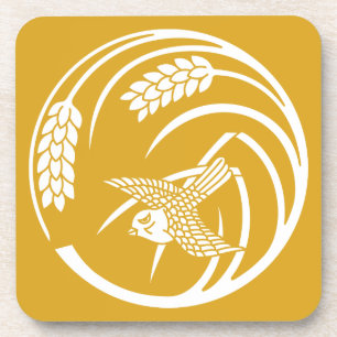 ein Reisrund mit Sperling Untersetzer