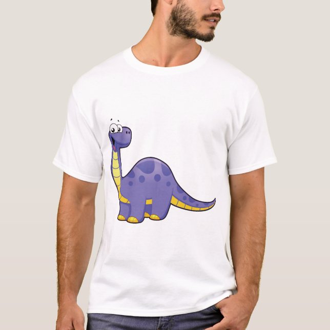 Ein reizender lila Dinosaurier T-Shirt (Vorderseite)