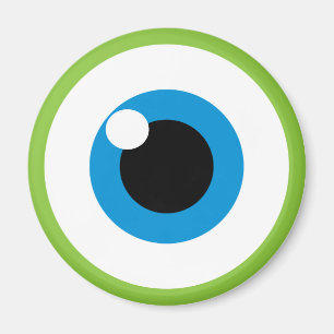 EIN REIZENDES BLAUES AUGE MAGNET