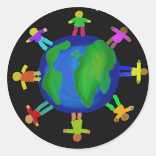 Ein Rennen - Anti-Rassismus Runder Aufkleber