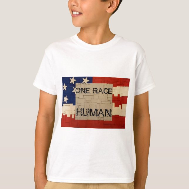 Ein Rennen-Mensch T-Shirt (Vorderseite)