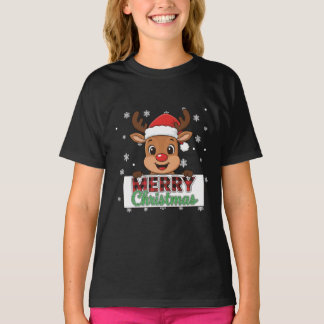 Ein Rentier-T-Shirt zur Weihnachtsdekoration T-Shirt