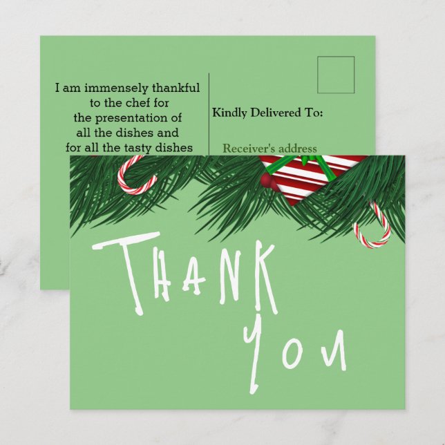 Ein Restaurant zu erwähnen Postkarte (Vorne/Hinten)