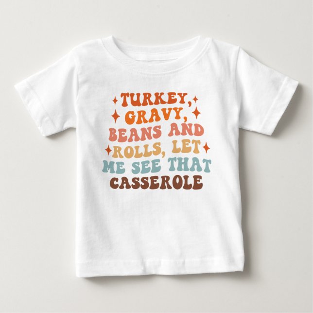 Ein Retro-Erntedank Baby T-shirt (Vorderseite)