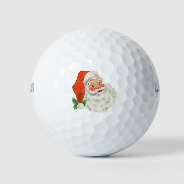 Ein Retro Santa Golfball (Vorderseite)