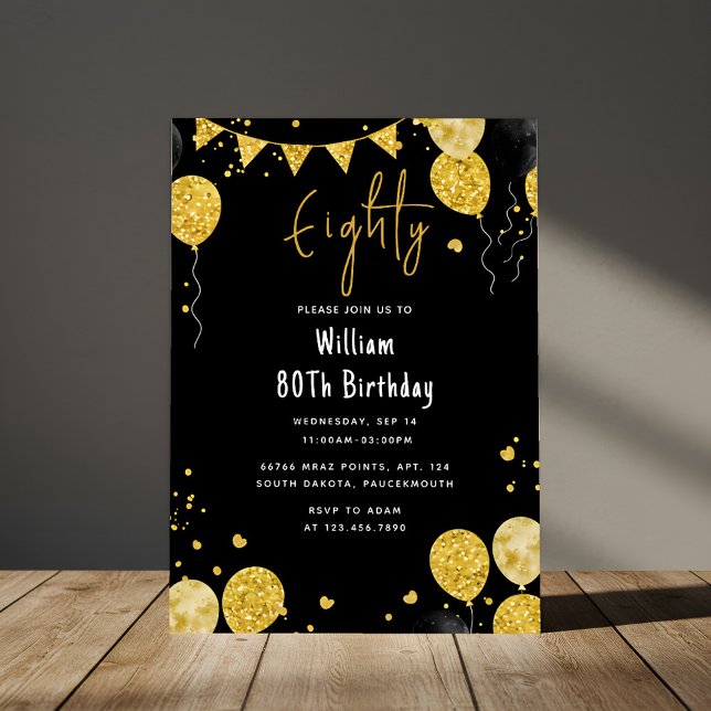 Ein Retro Spaß Erwachsenen Humor Happy Chic 80. Ge Einladung (Von Creator hochgeladen)