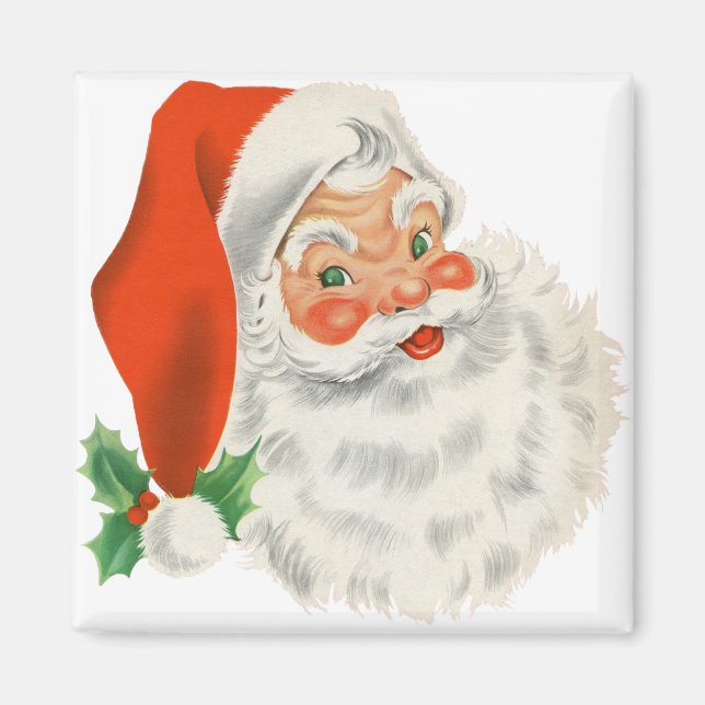 Ein retro Weihnachtsmann Magnet (Vorne)