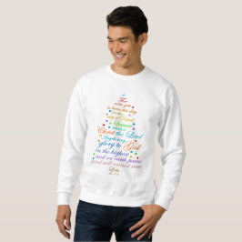 Ein Retter ist Geboren Luke 2-11 Weihnachtsbaum Sh Sweatshirt