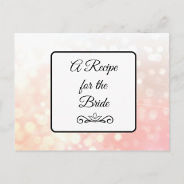 Ein Rezept für die Bride Wedding Recipe Karte