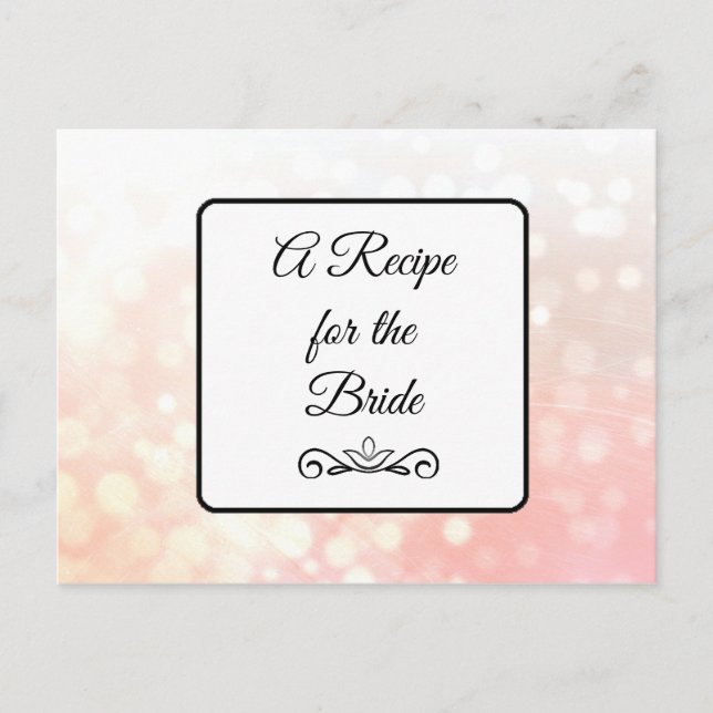 Ein Rezept für die Bride Wedding Recipe Karte (Vorderseite)