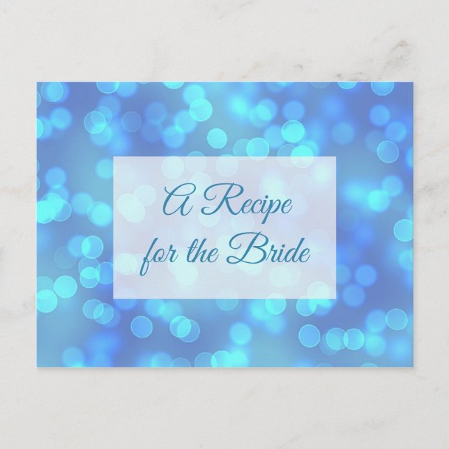 Ein Rezept für die Bride Wedding Recipe Karte (Vorderseite)