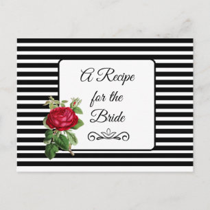 Ein Rezept für die Bride Wedding Recipe Karte