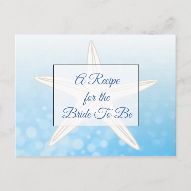 Ein Rezept für die Bride Wedding Recipe Karte (Vorderseite)