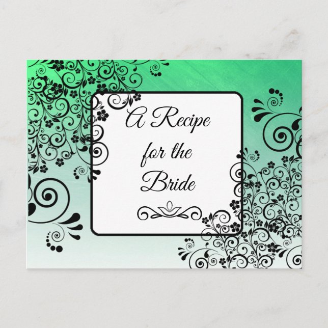 Ein Rezept für die Bride Wedding Recipe Karte (Vorderseite)