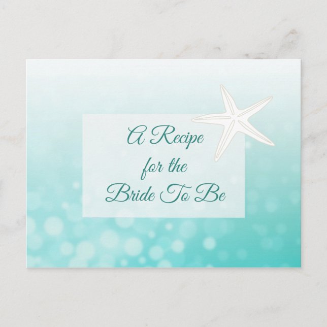 Ein Rezept für die Bride Wedding Recipe Karte (Vorderseite)
