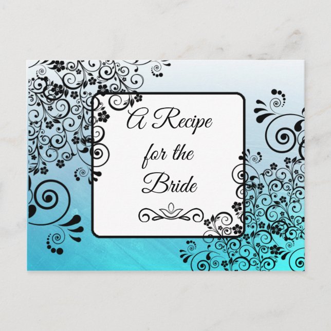 Ein Rezept für die Bride Wedding Recipe Karte (Vorderseite)