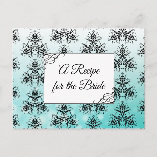 Ein Rezept für die Bride Wedding Recipe Karte (Vorderseite)