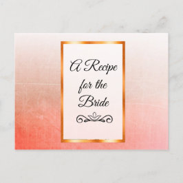 Ein Rezept für die Bride Wedding Recipe Karte
