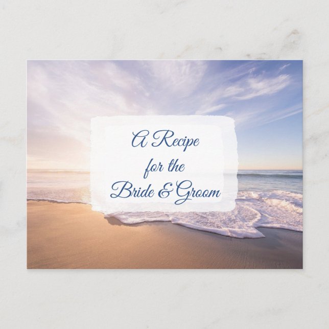 Ein Rezept für die Bride Wedding Recipe Karte (Vorderseite)