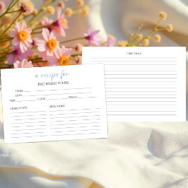 ein Rezept für | Rezeptionskarten für Brautparty Einladung