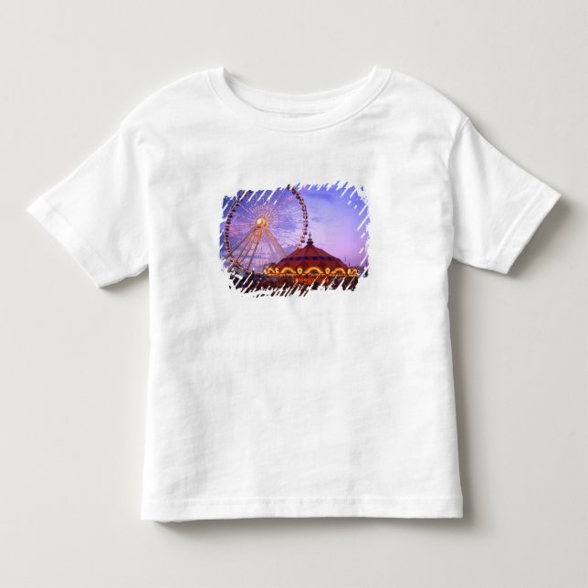 Ein Riesenrad und Karussell am Navy Pier in Kleinkind T-shirt (Vorderseite)